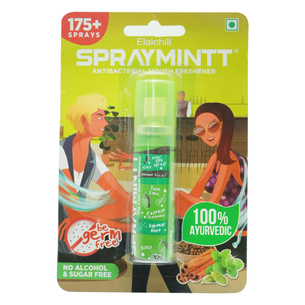 Spraymintt Elaichill Mouth Freshener, 15 gm, Pack of 1 Spraymintt Elaichill Mouth Freshener, 15 gm, Pack of 1