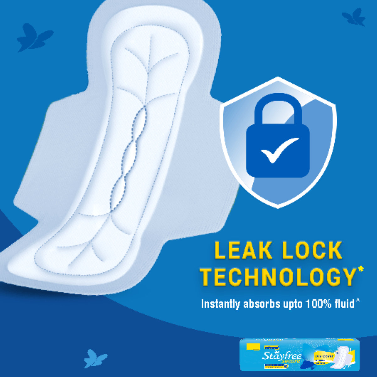 Stayfree Secure Dry Cover Pads with Wings Regular, 6 Count, Pack of 1 Stayfree Secure Dry Cover Pads with Wings Regular, 6 Count, Pack of 1