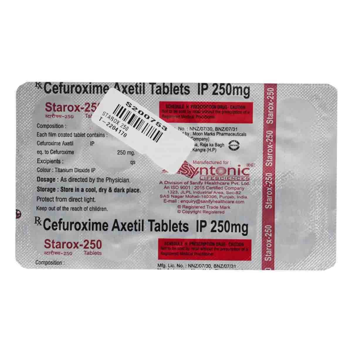 Starox 250 mg Tablet 10's, Pack of 10 TabletS Starox 250 mg Tablet 10's, Pack of 10 TabletS