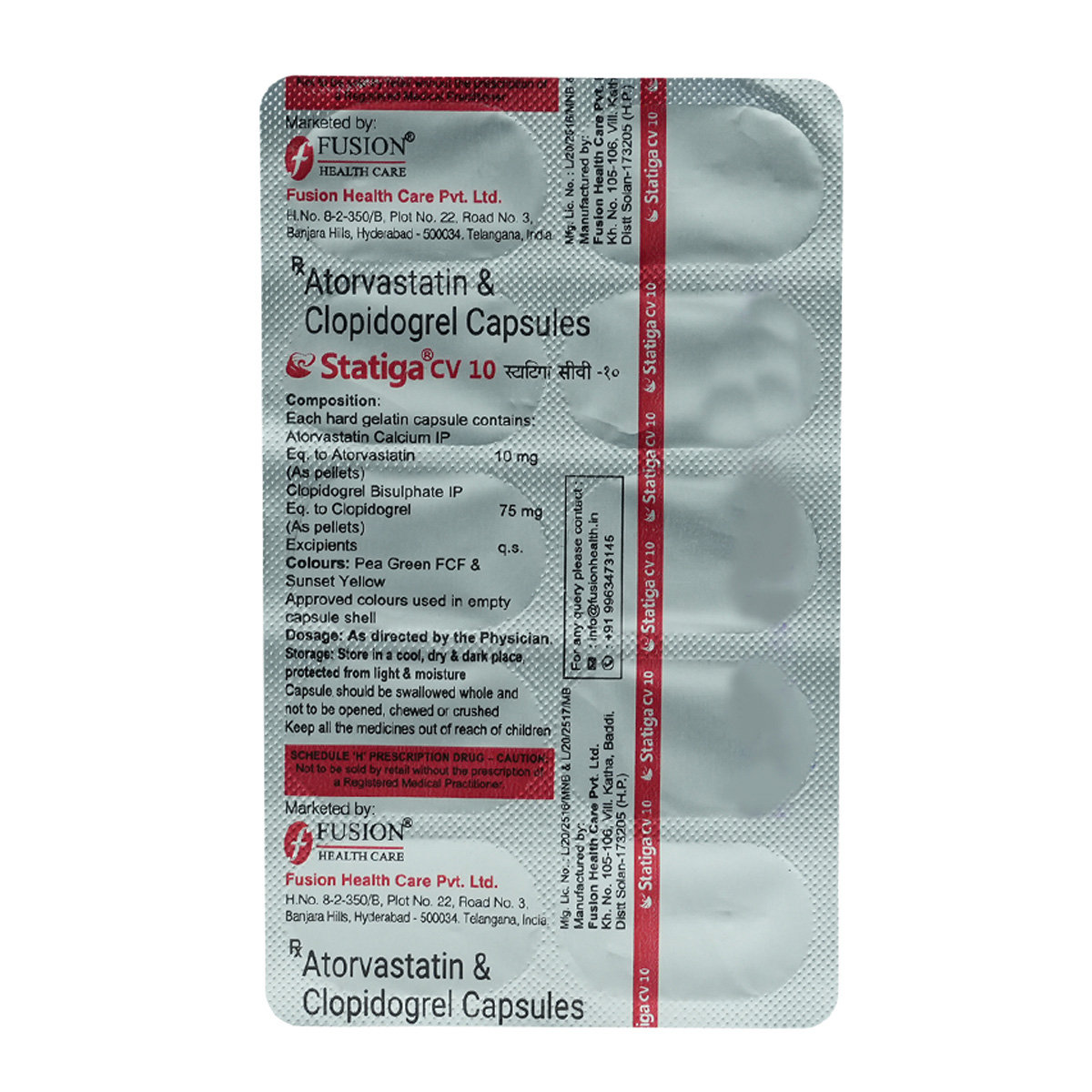 Statiga CV 10 Capsule 10's, Pack of 10 CAPSULES Statiga CV 10 Capsule 10's, Pack of 10 CAPSULES