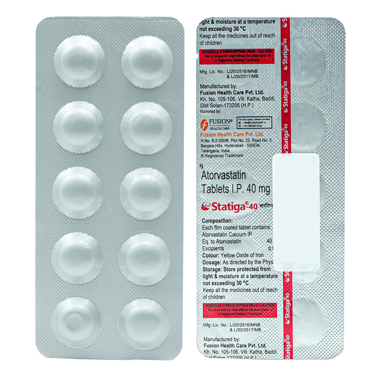 Statiga-40 Tablet 10's, Pack of 10 TABLETS Statiga-40 Tablet 10's, Pack of 10 TABLETS