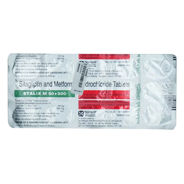 Stalix M 50 mg/500 mg Tablet 15's, Pack of 15 TabletS