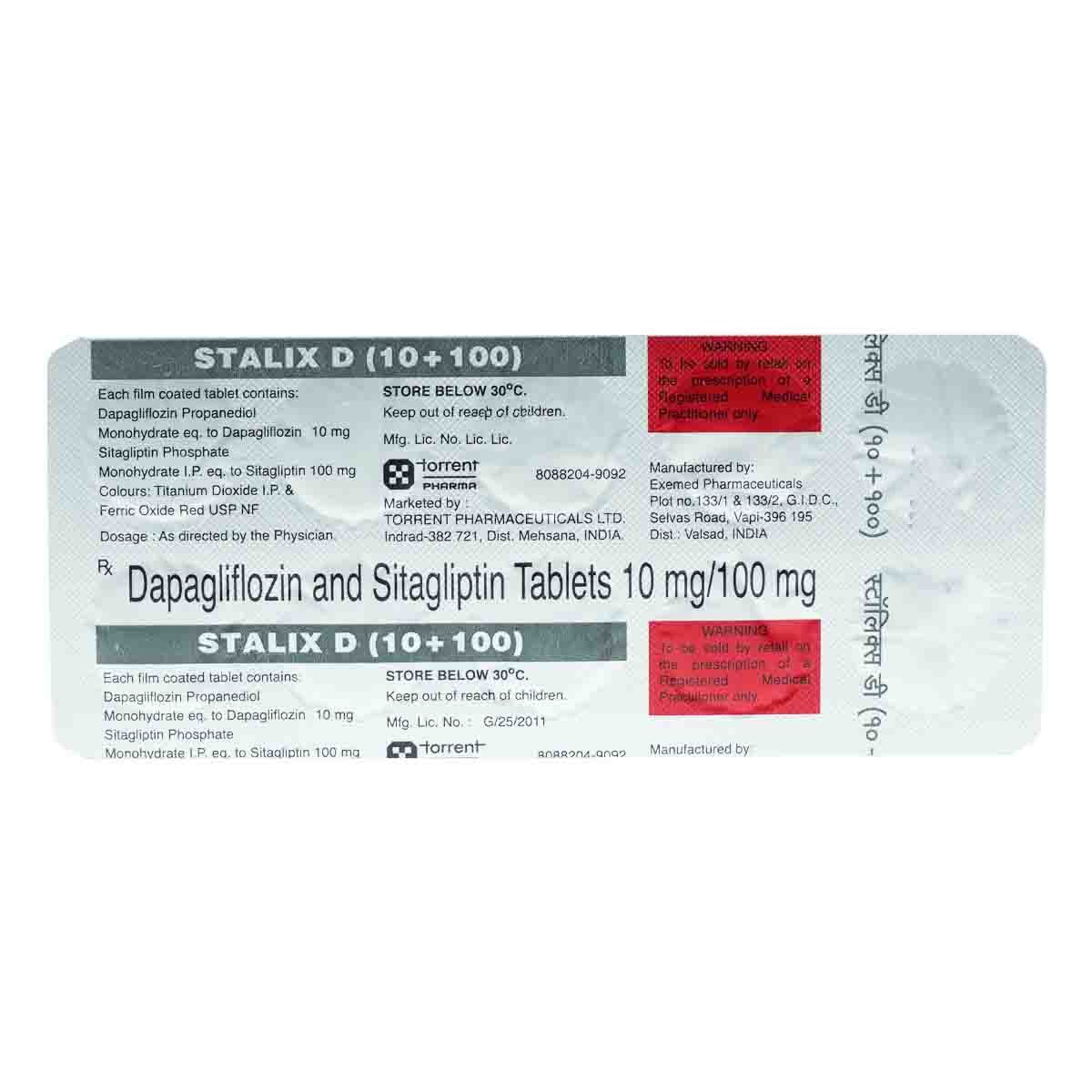 Stalix D 10 mg/100 mg Tablet 10's, Pack of 10 Stalix D 10 mg/100 mg Tablet 10's, Pack of 10