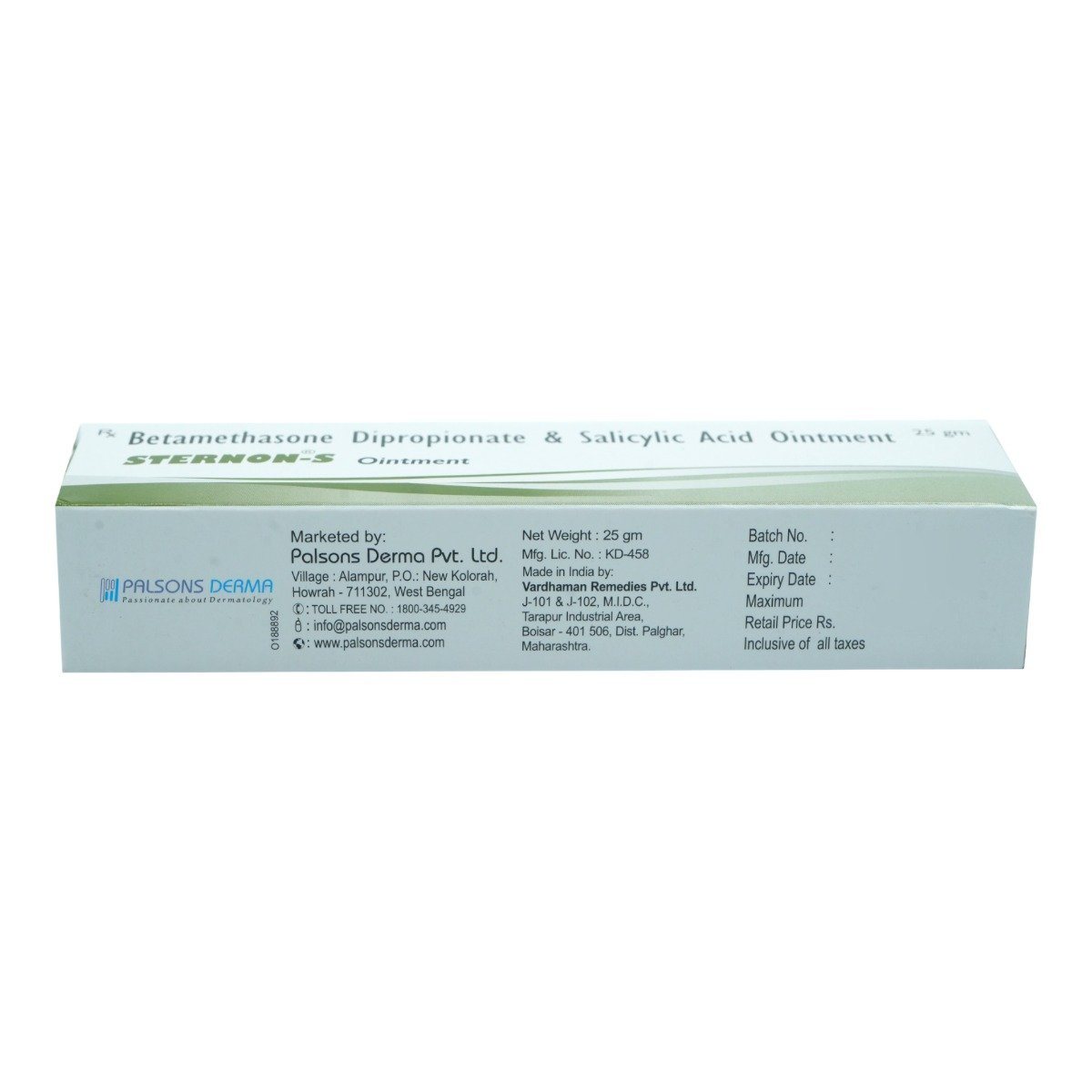 STERNON S OINTMENT 25GM, Pack of 1 OINTMENT STERNON S OINTMENT 25GM, Pack of 1 OINTMENT