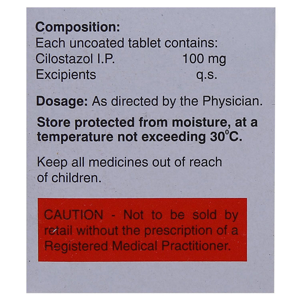 Stiloz-100 Tablet 15's, Pack of 15 TABLETS Stiloz-100 Tablet 15's, Pack of 15 TABLETS