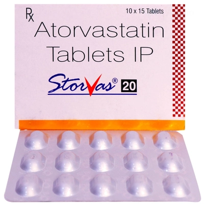 Storvas 20 Tablet 15's, Pack of 15 TABLETS