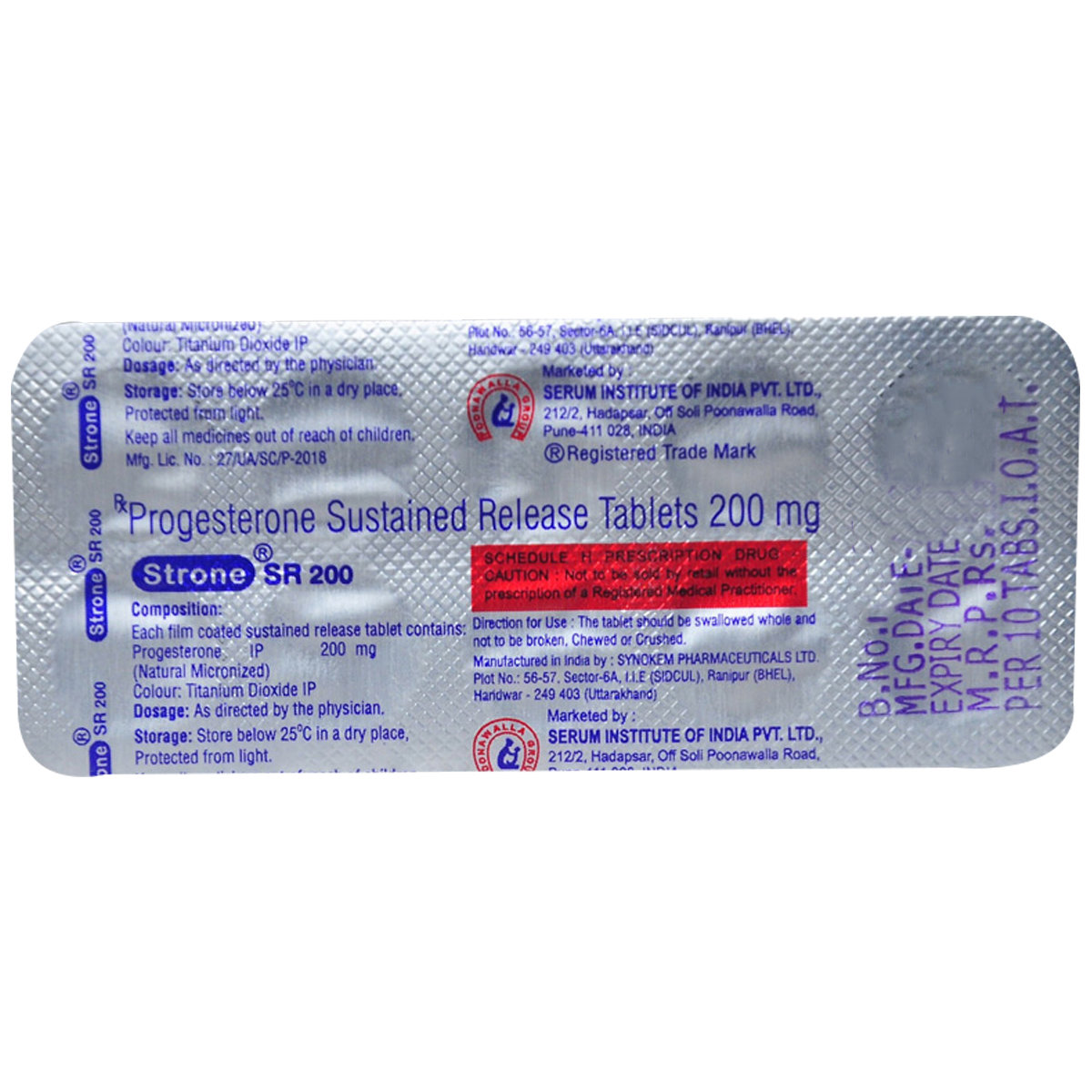 Strone SR 200 Tablet 10's, Pack of 10 TABLETS Strone SR 200 Tablet 10's, Pack of 10 TABLETS