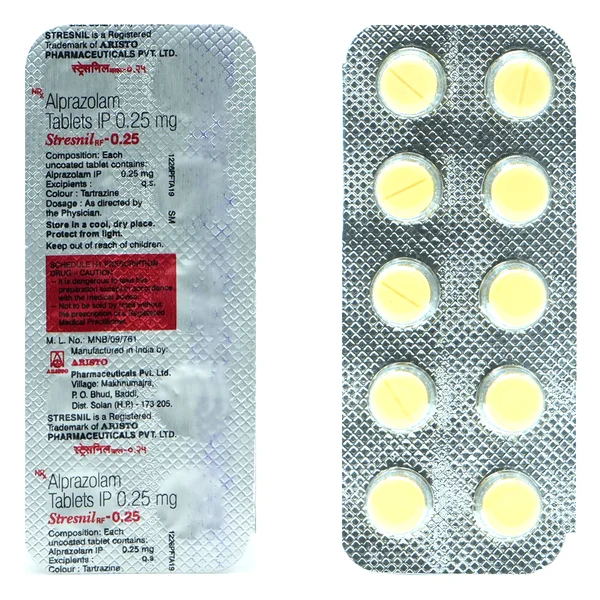 Stresnil RF-0.25 Tablet 10's, Pack of 10 TabletS