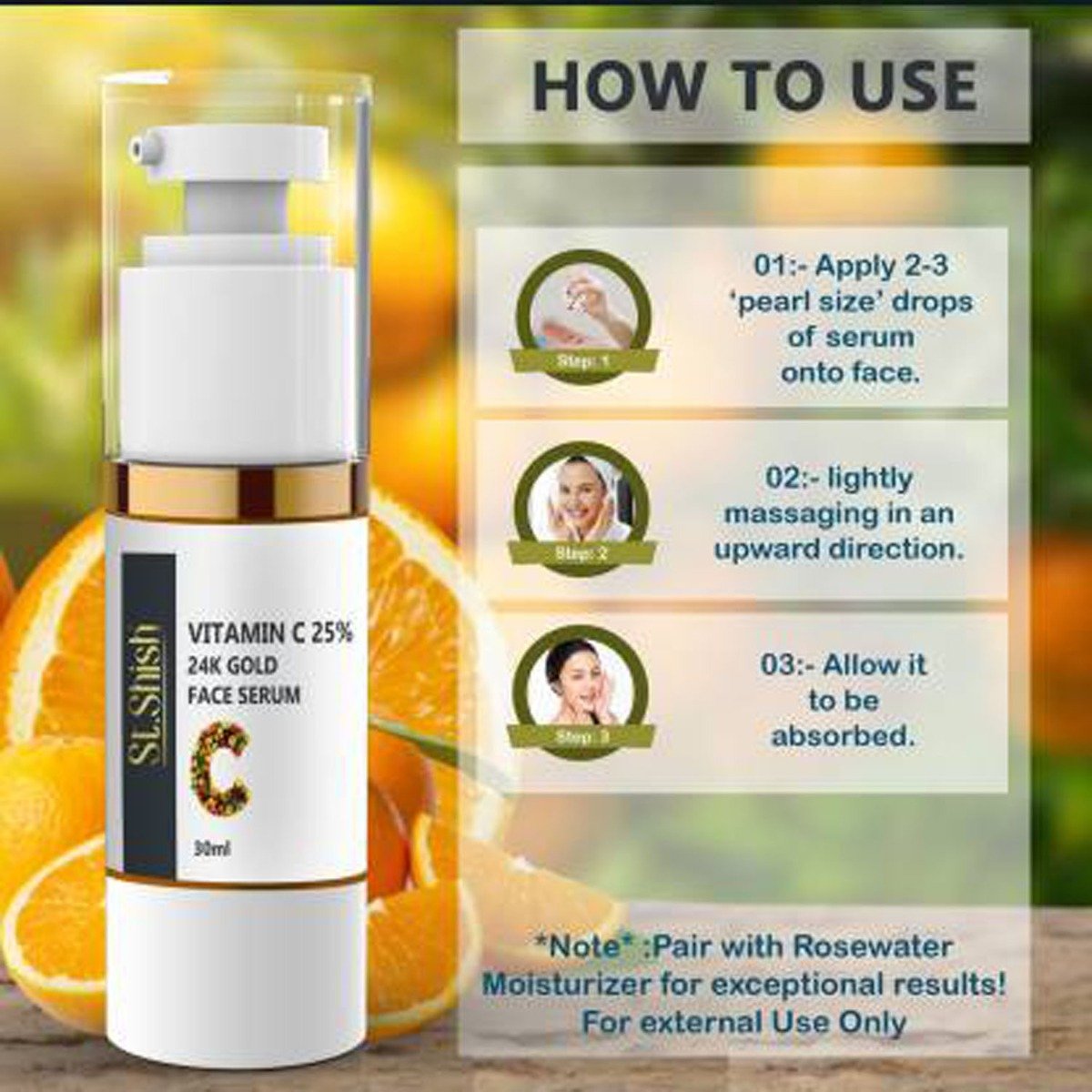 St.Shish Vitamin C 25% 24K Gold Face Serum, 30 ml, Pack of 1 St.Shish Vitamin C 25% 24K Gold Face Serum, 30 ml, Pack of 1
