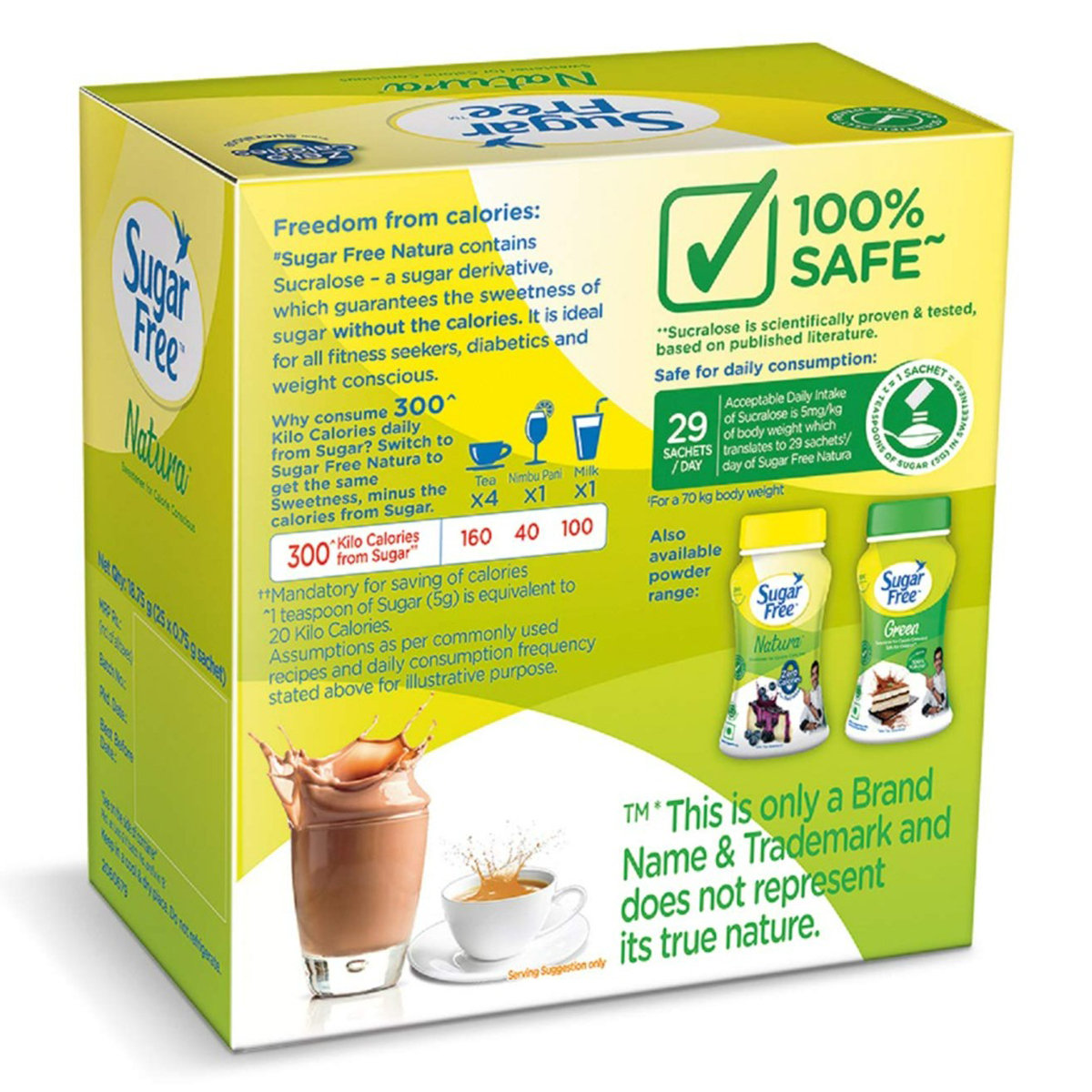 Sugar Free Natura Low Calorie Sugar Substitute, 25 Sachets, Pack of 1 Sugar Free Natura Low Calorie Sugar Substitute, 25 Sachets, Pack of 1