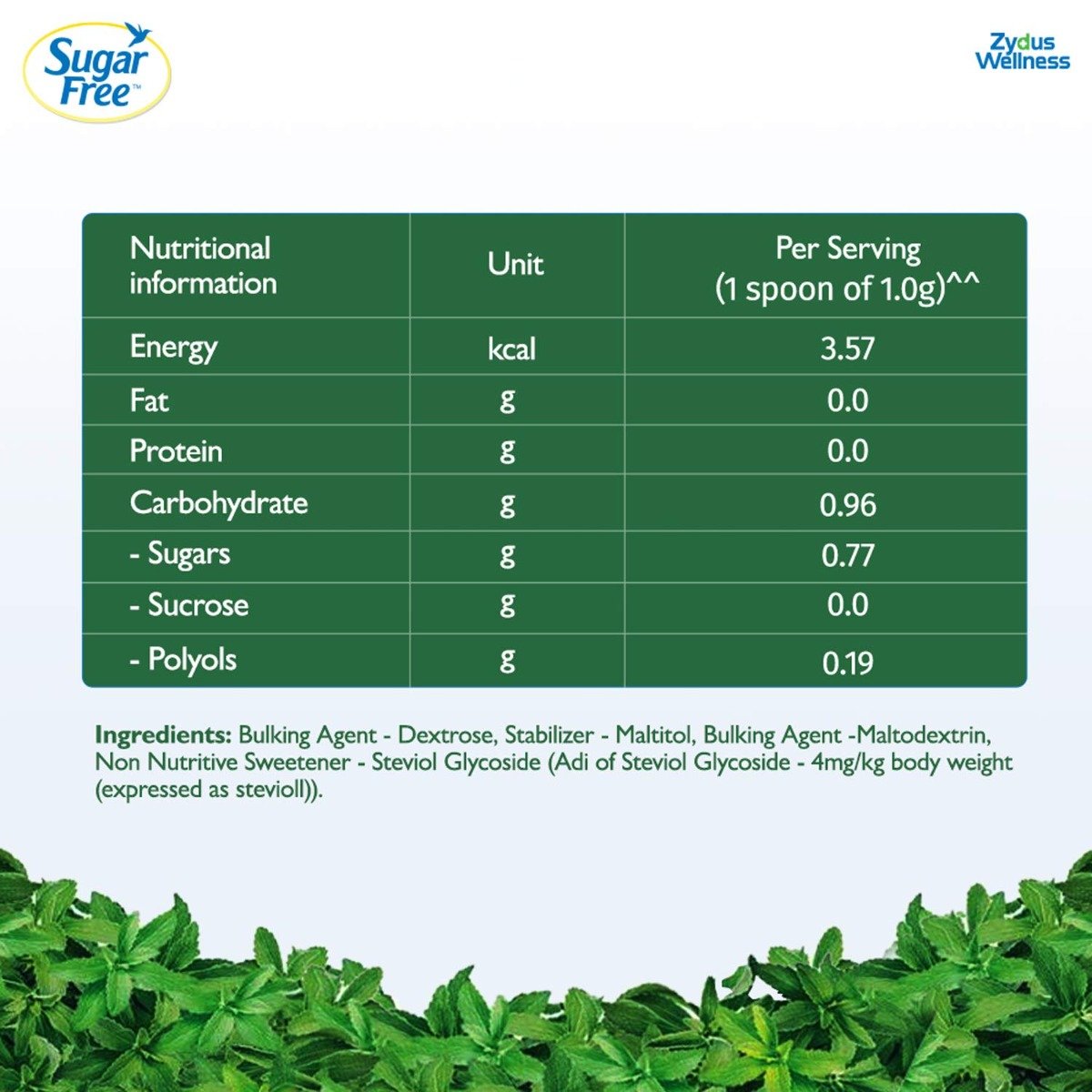 Sugar Free Green Stevia Low Calorie Sweetener Powder, 200 gm, Pack of 1 Sugar Free Green Stevia Low Calorie Sweetener Powder, 200 gm, Pack of 1