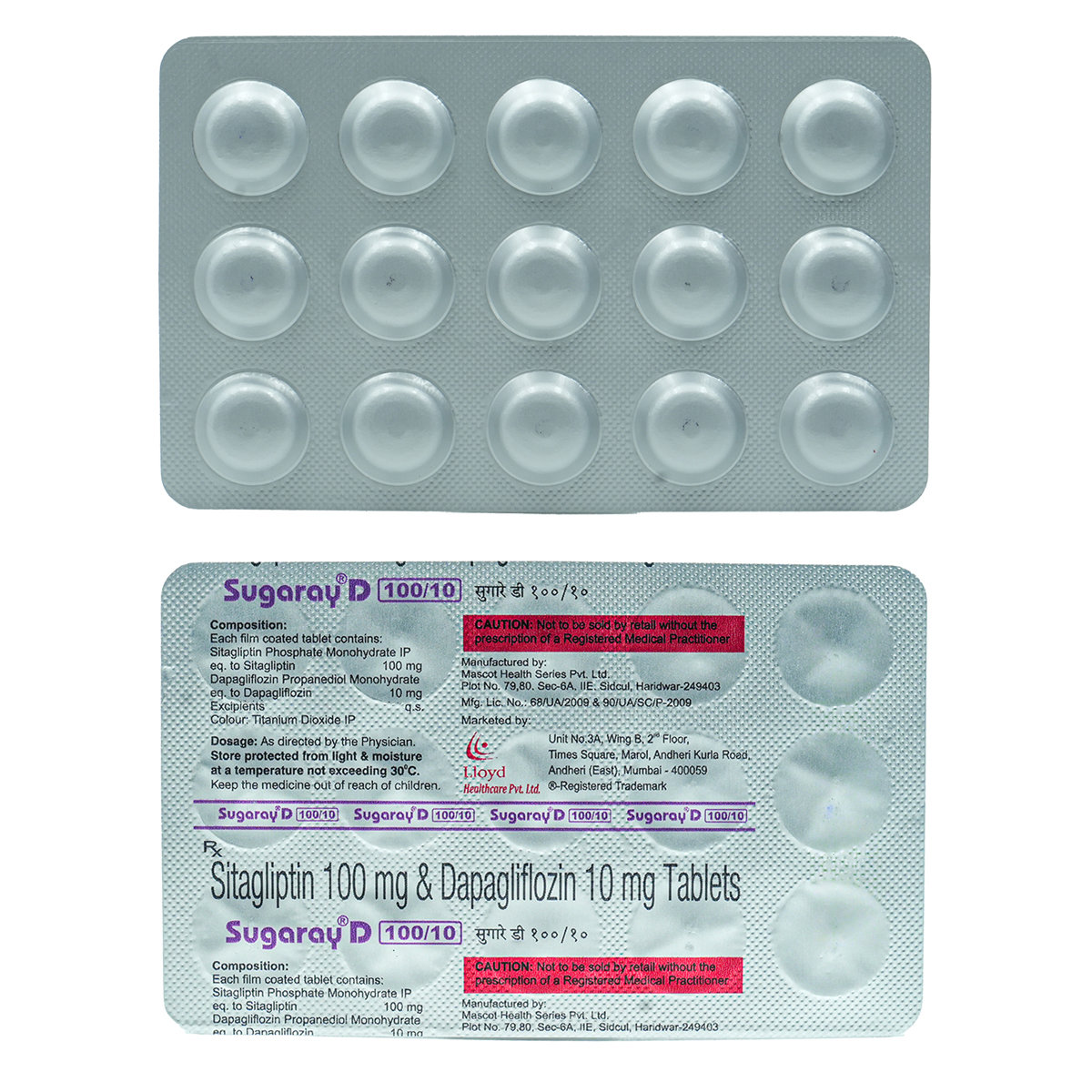 Sugaray D 100/10 Tablet 15's, Pack of 15 Sugaray D 100/10 Tablet 15's, Pack of 15