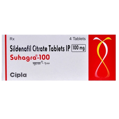 Suhagra-100 Tablet 4's, Pack of 4 TABLETS