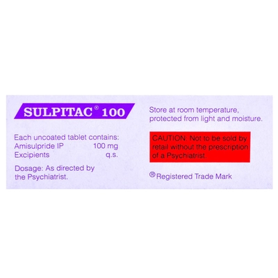 Sulpitac 100 Tablet 10's, Pack of 10 TABLETS