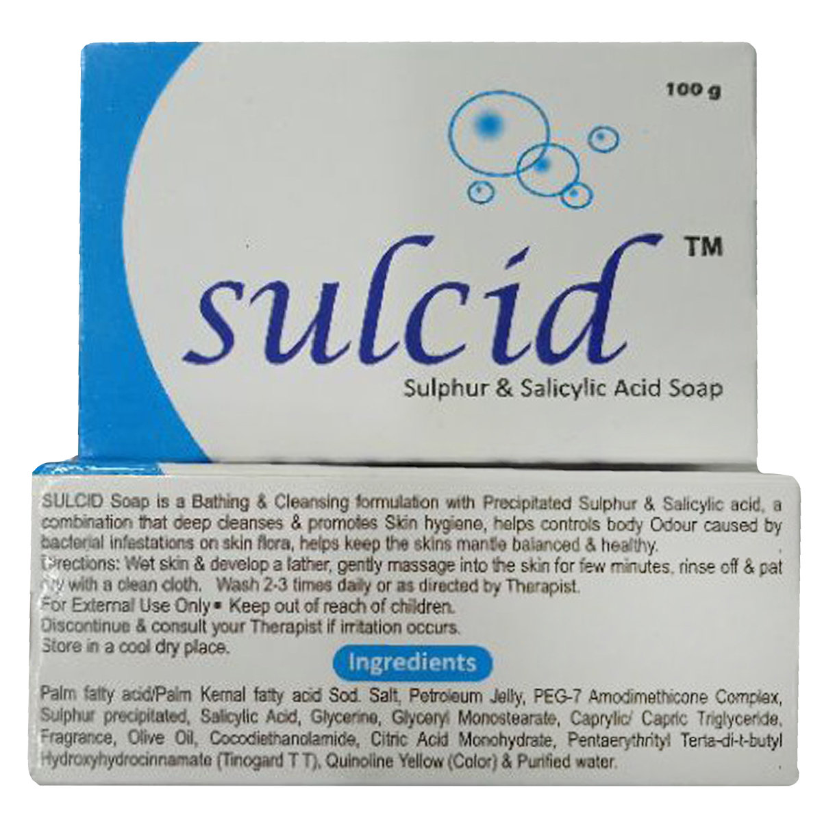 Sulcid Deep Cleansing Soap 100 gm, Pack of 1 Sulcid Deep Cleansing Soap 100 gm, Pack of 1