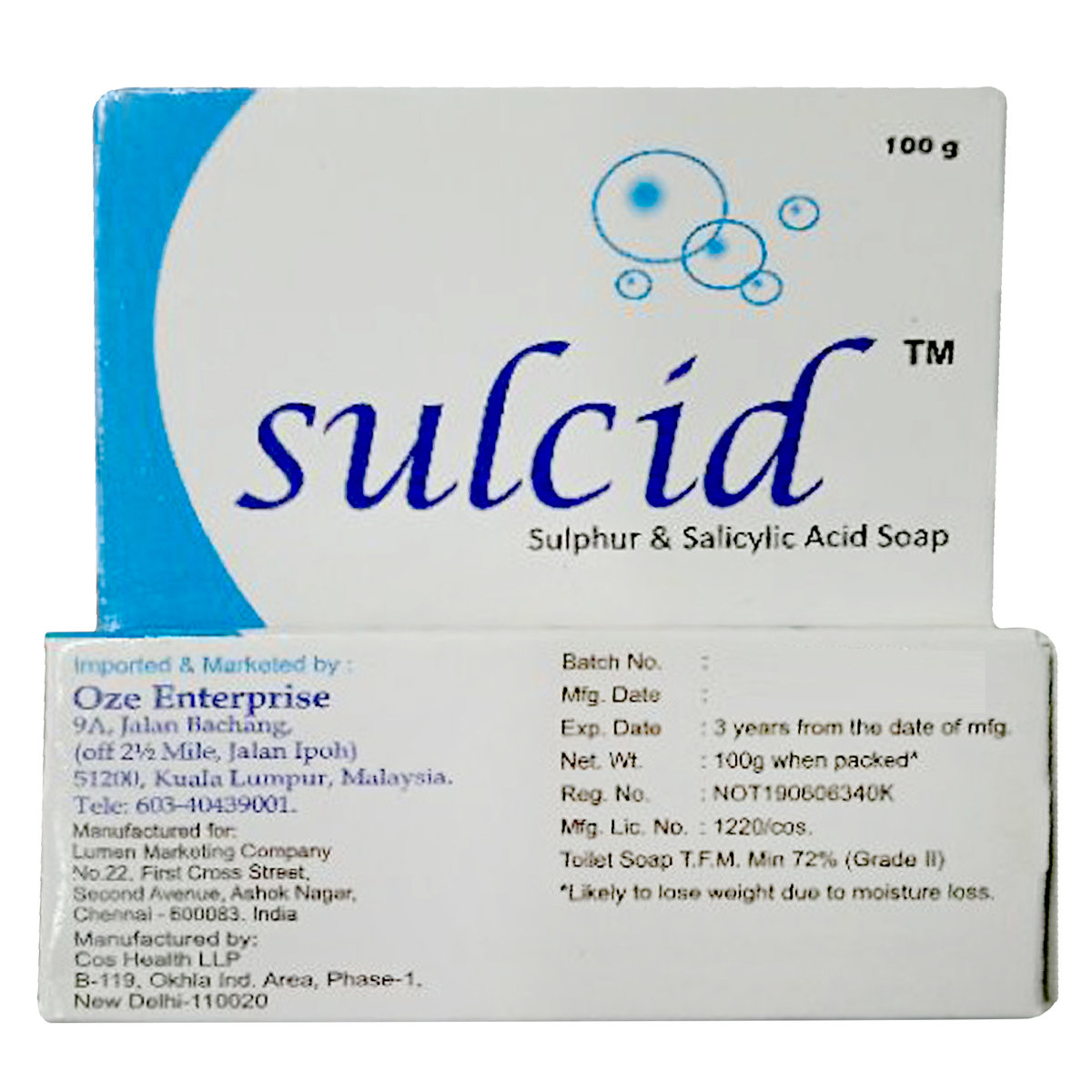 Sulcid Deep Cleansing Soap 100 gm, Pack of 1 Sulcid Deep Cleansing Soap 100 gm, Pack of 1