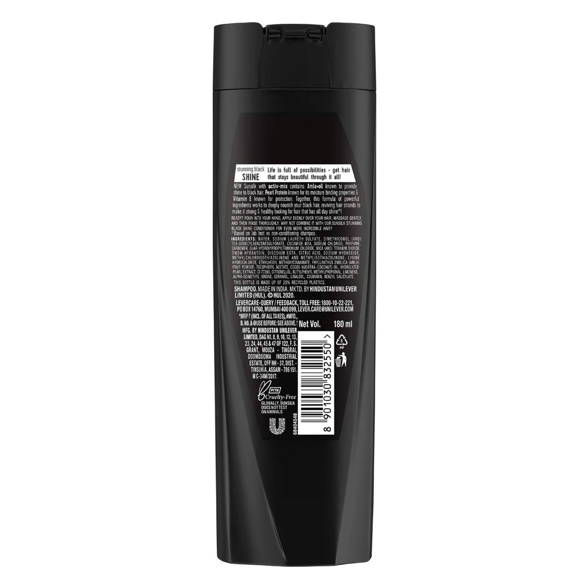 Sunsilk Stunning Black Shine Shampoo, 180 ml, Pack of 1 Sunsilk Stunning Black Shine Shampoo, 180 ml, Pack of 1