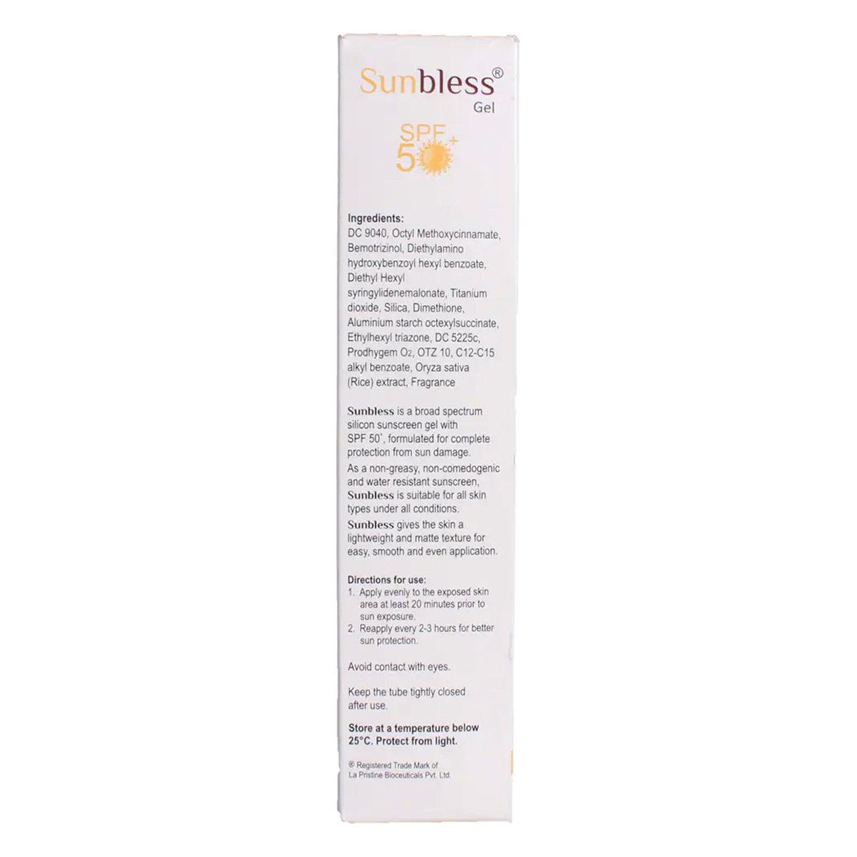 Sunbless SPF 50+ Sunscreen Gel 30 gm, Pack of 1 Sunbless SPF 50+ Sunscreen Gel 30 gm, Pack of 1