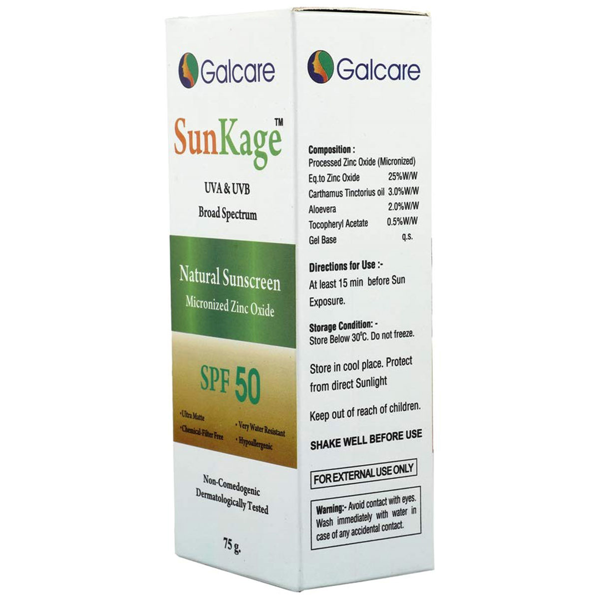 Sunkage Spf 50 Gel 75 gm, Pack of 1 Sunkage Spf 50 Gel 75 gm, Pack of 1