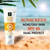 Organic Harvest Sunscreen SPF 60 PA+++ UVA &amp; UVB For Acne/Oily Skin, 100 gm, Pack of 1