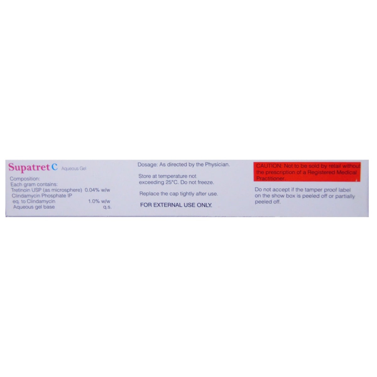 Supatret C Aqueous Gel 15 gm, Pack of 1 Supatret C Aqueous Gel 15 gm, Pack of 1