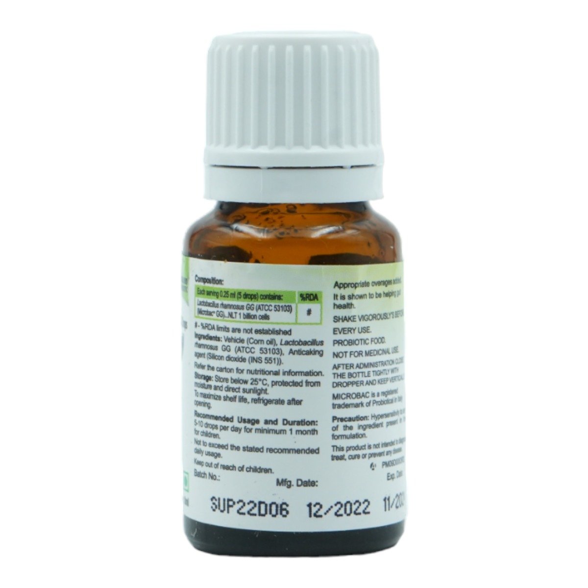 Superflora GG Drops 8 ml, Pack of 1 ORAL DROPS Superflora GG Drops 8 ml, Pack of 1 ORAL DROPS