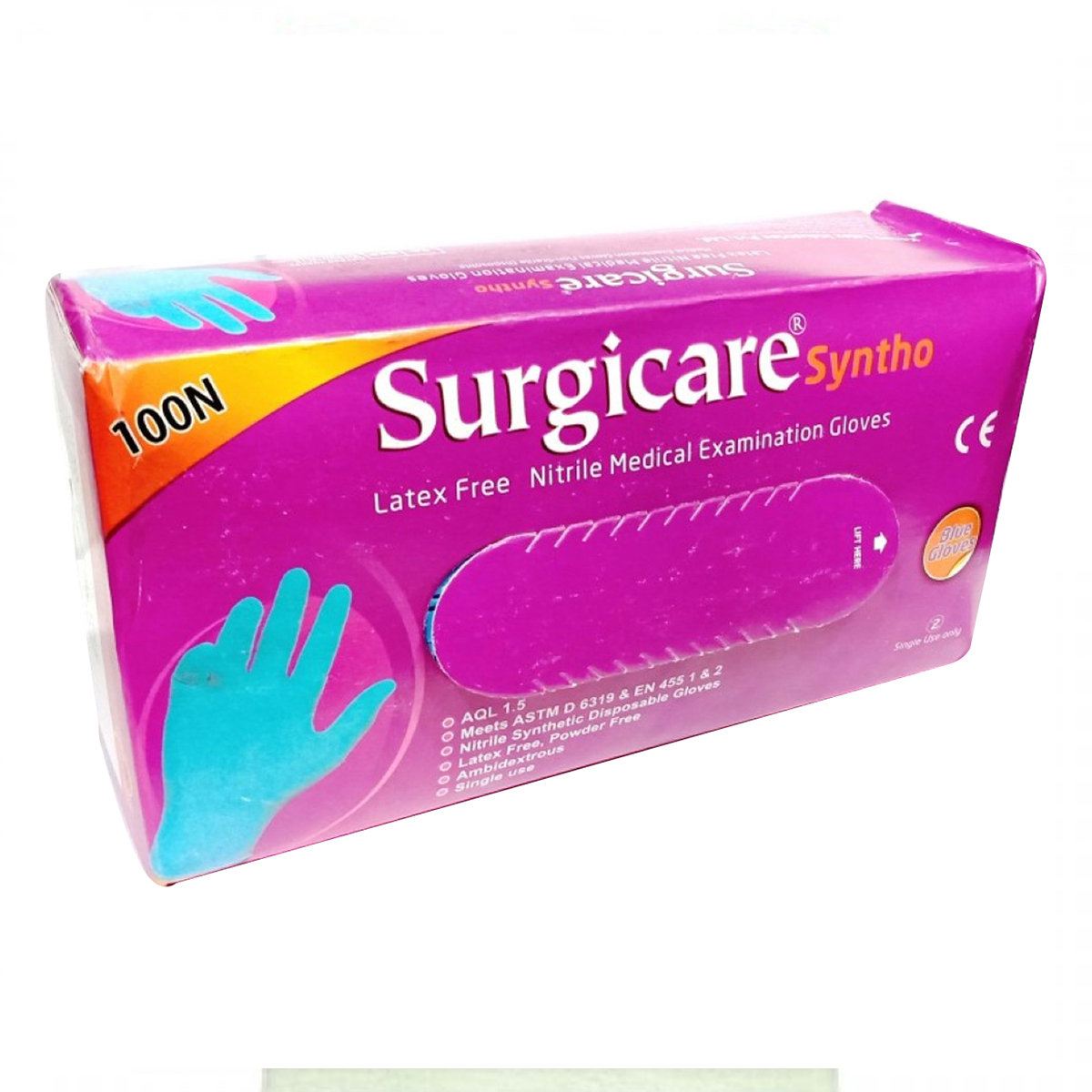 Kanam Surgicare Syntho Nitrile Examination Gloves Large, 100, Pack of 100 Kanam Surgicare Syntho Nitrile Examination Gloves Large, 100, Pack of 100