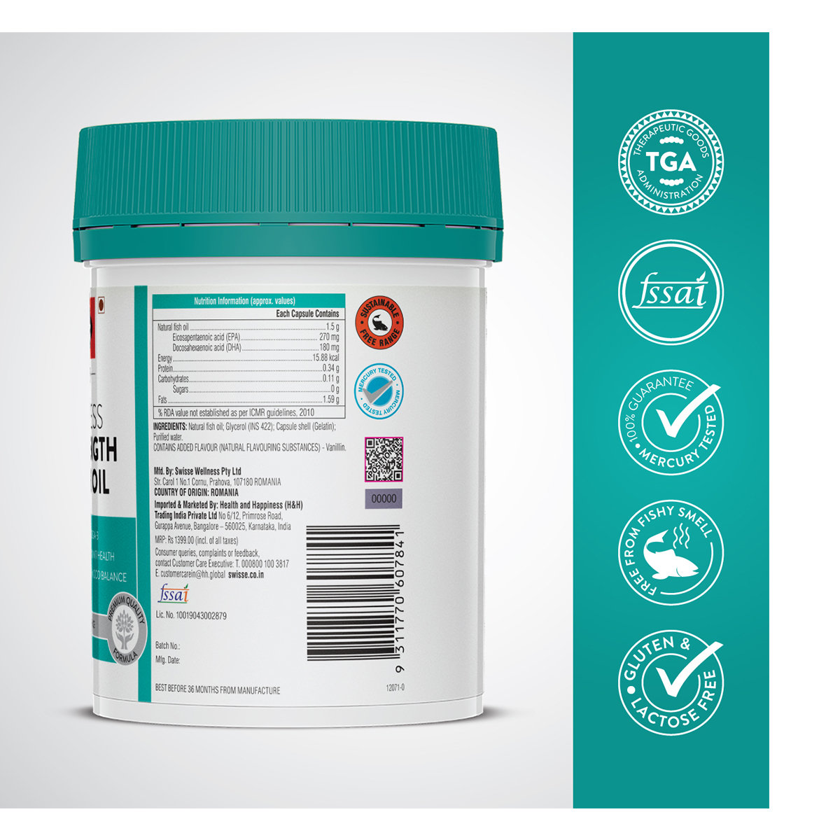 Swisse Ultiboost 1500 mg High Strength Wild Fish Oil, 90 Capsules, Pack of 1 Swisse Ultiboost 1500 mg High Strength Wild Fish Oil, 90 Capsules, Pack of 1