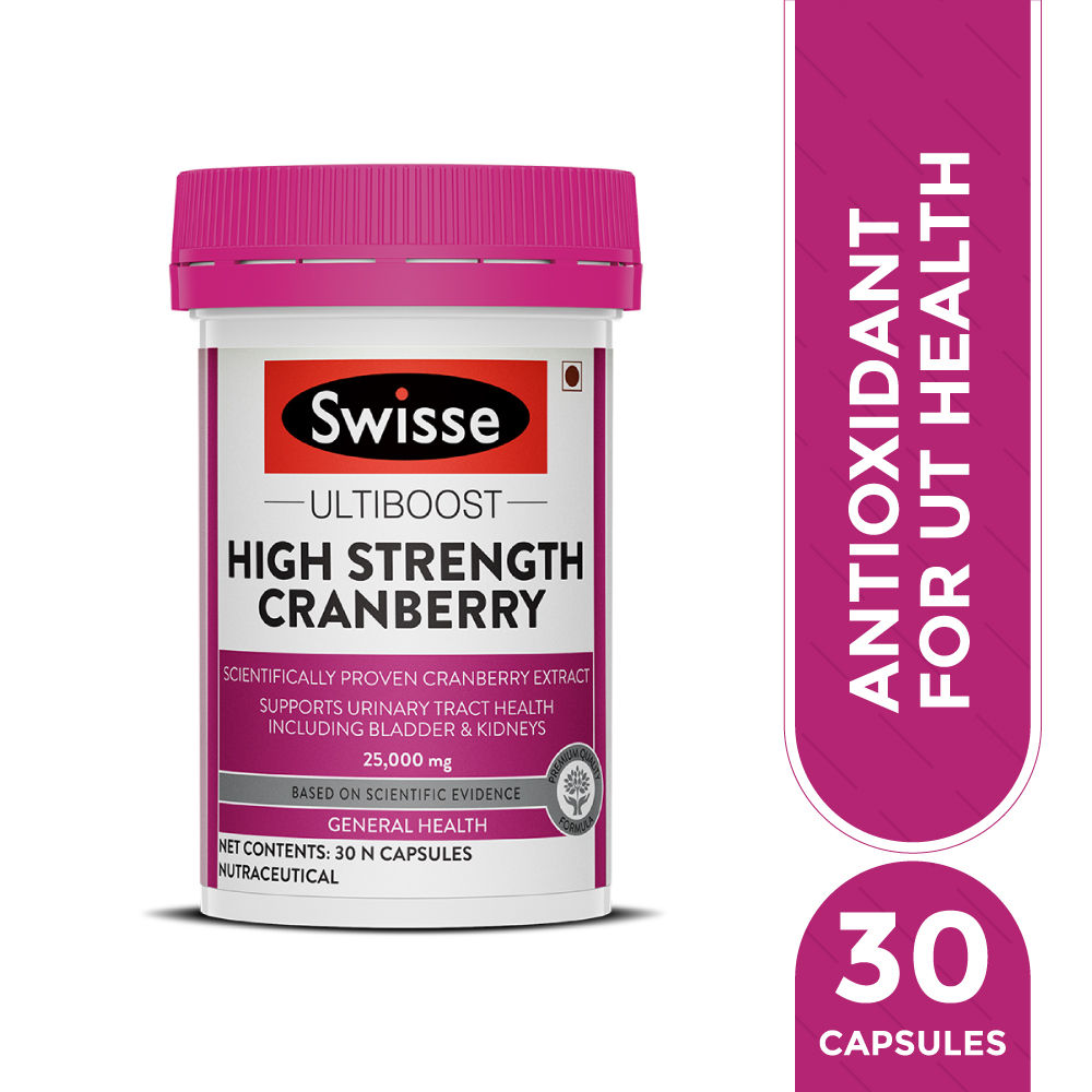 Swisse Ultiboost 25000 mg High Strength Cranberry, 30 Capsules, Pack of 1 Swisse Ultiboost 25000 mg High Strength Cranberry, 30 Capsules, Pack of 1