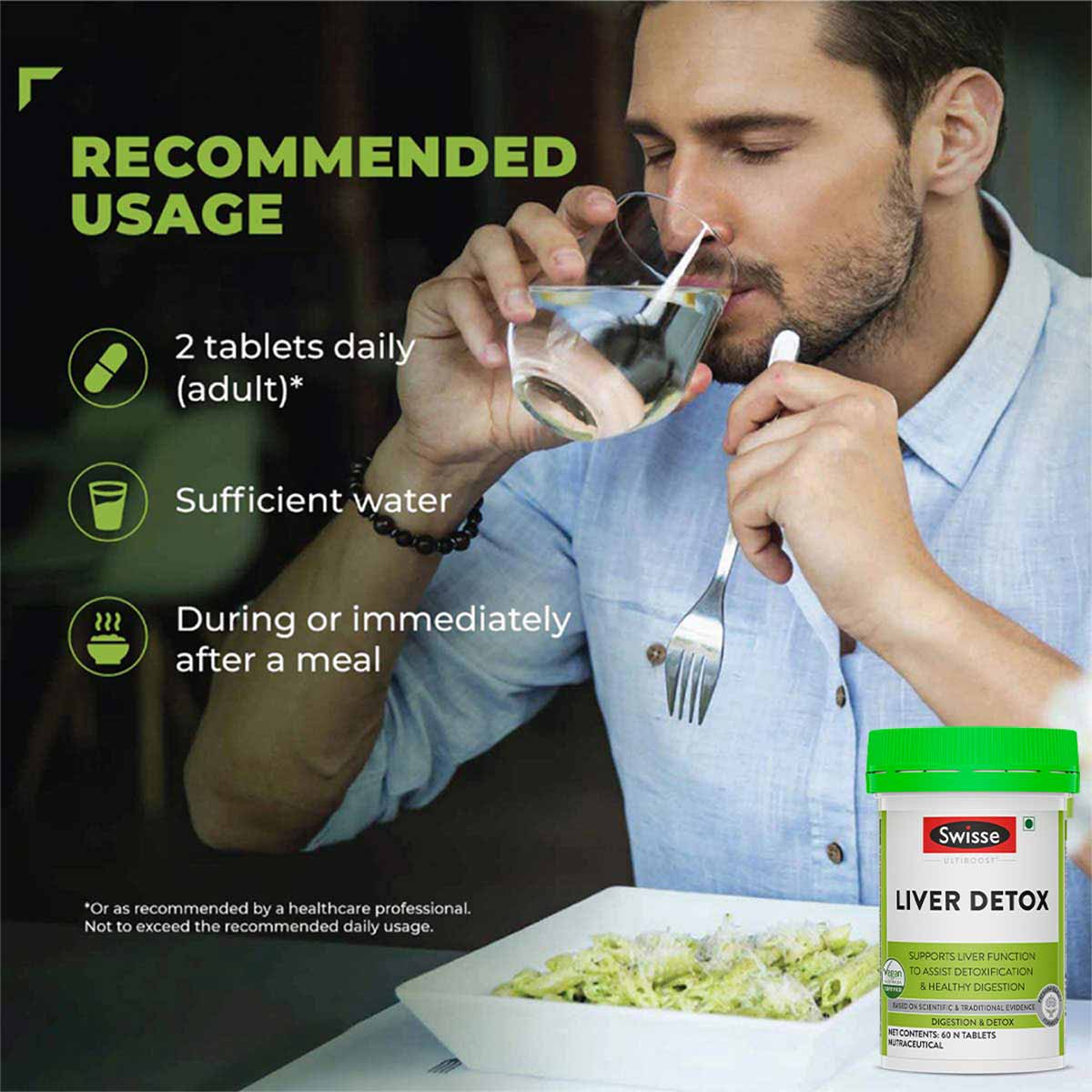 Swisse Ultiboost Liver Detox, 60 Tablets, Pack of 1 Swisse Ultiboost Liver Detox, 60 Tablets, Pack of 1