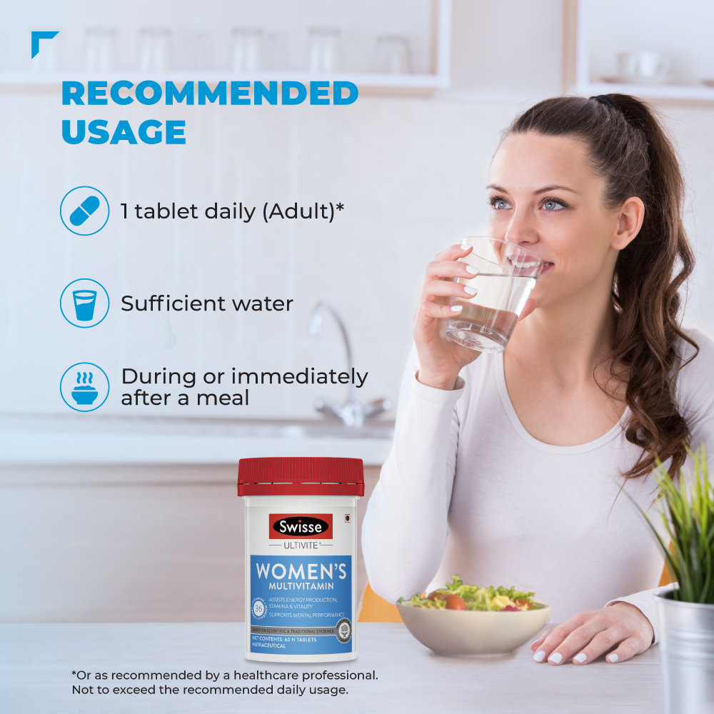 Swisse Ultivite Women's Multivitamin, 60 Tablet, Pack of 1 Swisse Ultivite Women's Multivitamin, 60 Tablet, Pack of 1