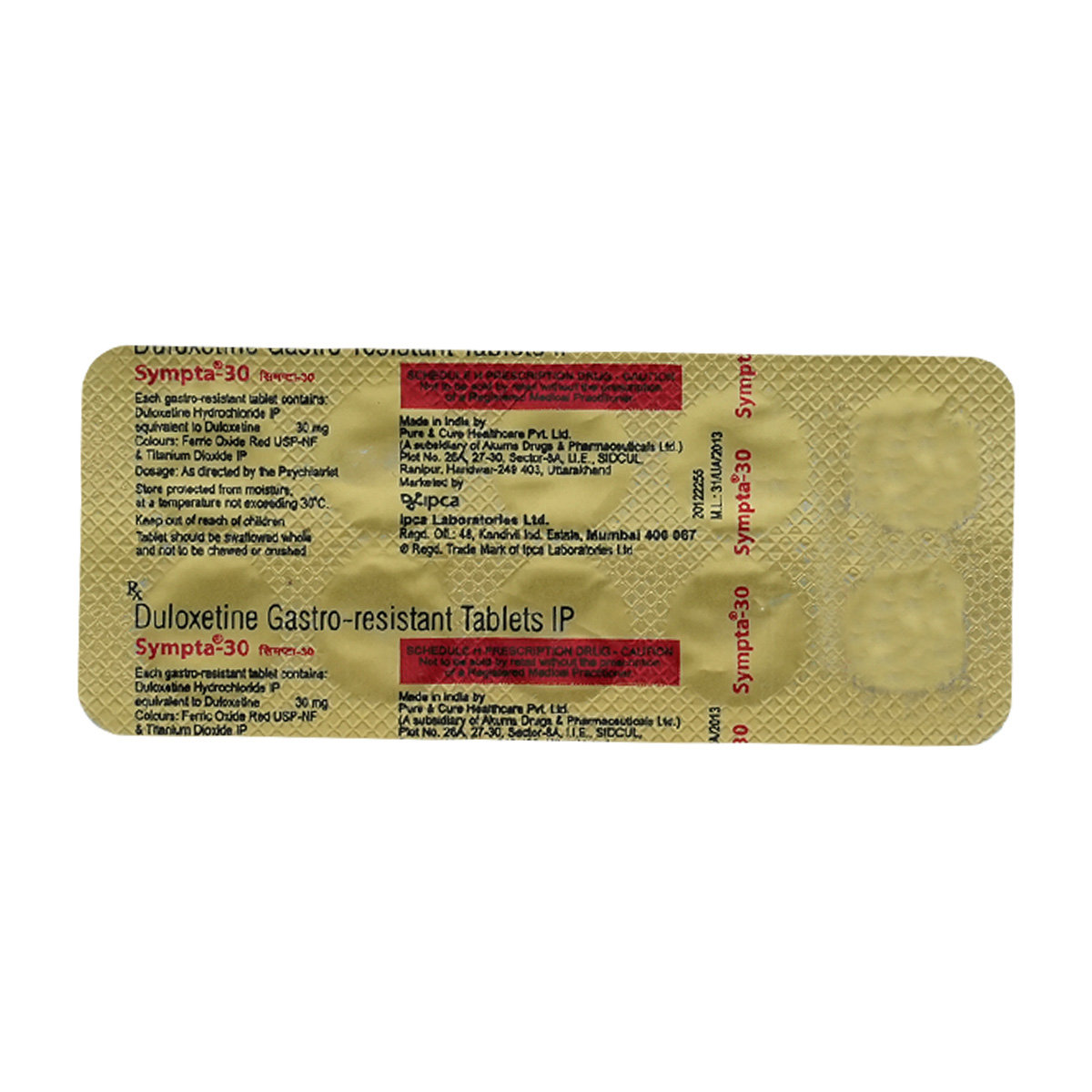 Sympta-30 Tablet 10's, Pack of 10 TabletS Sympta-30 Tablet 10's, Pack of 10 TabletS