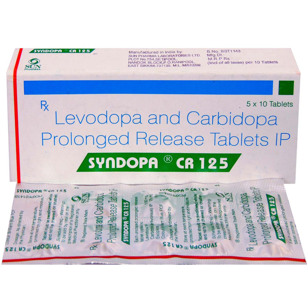 Buy Syndopa CR 125 Tablet 10's Online