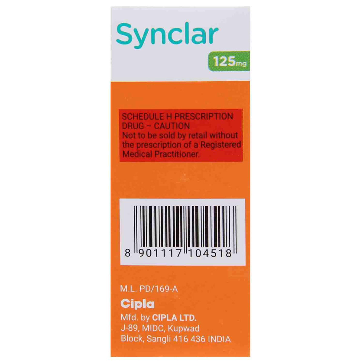 Synclar 125 mg Banana Flavour Dry Syrup 30 ml, Pack of 1 Syrup Synclar 125 mg Banana Flavour Dry Syrup 30 ml, Pack of 1 Syrup