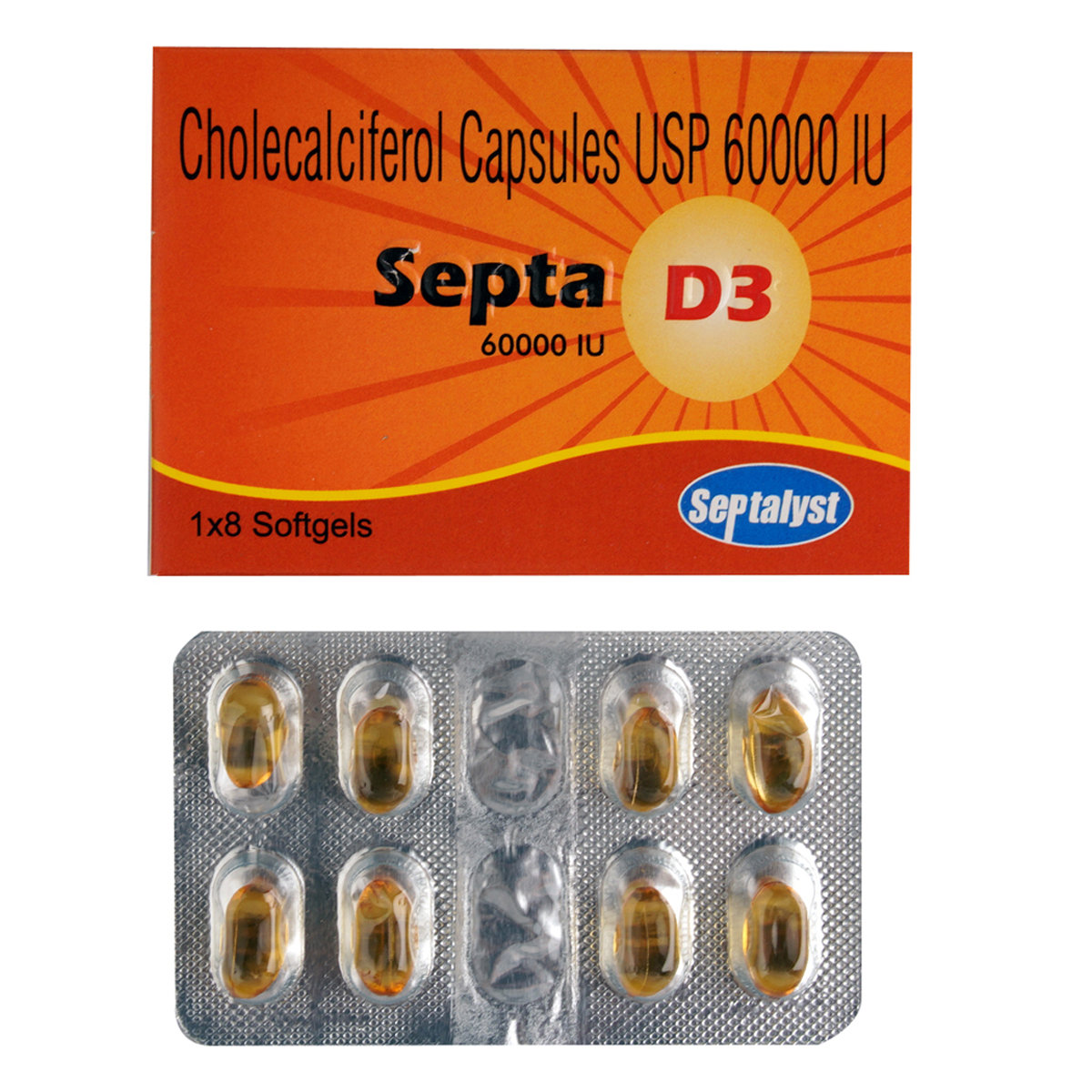 Septa D3 Capsule 8's, Pack of 8 Septa D3 Capsule 8's, Pack of 8