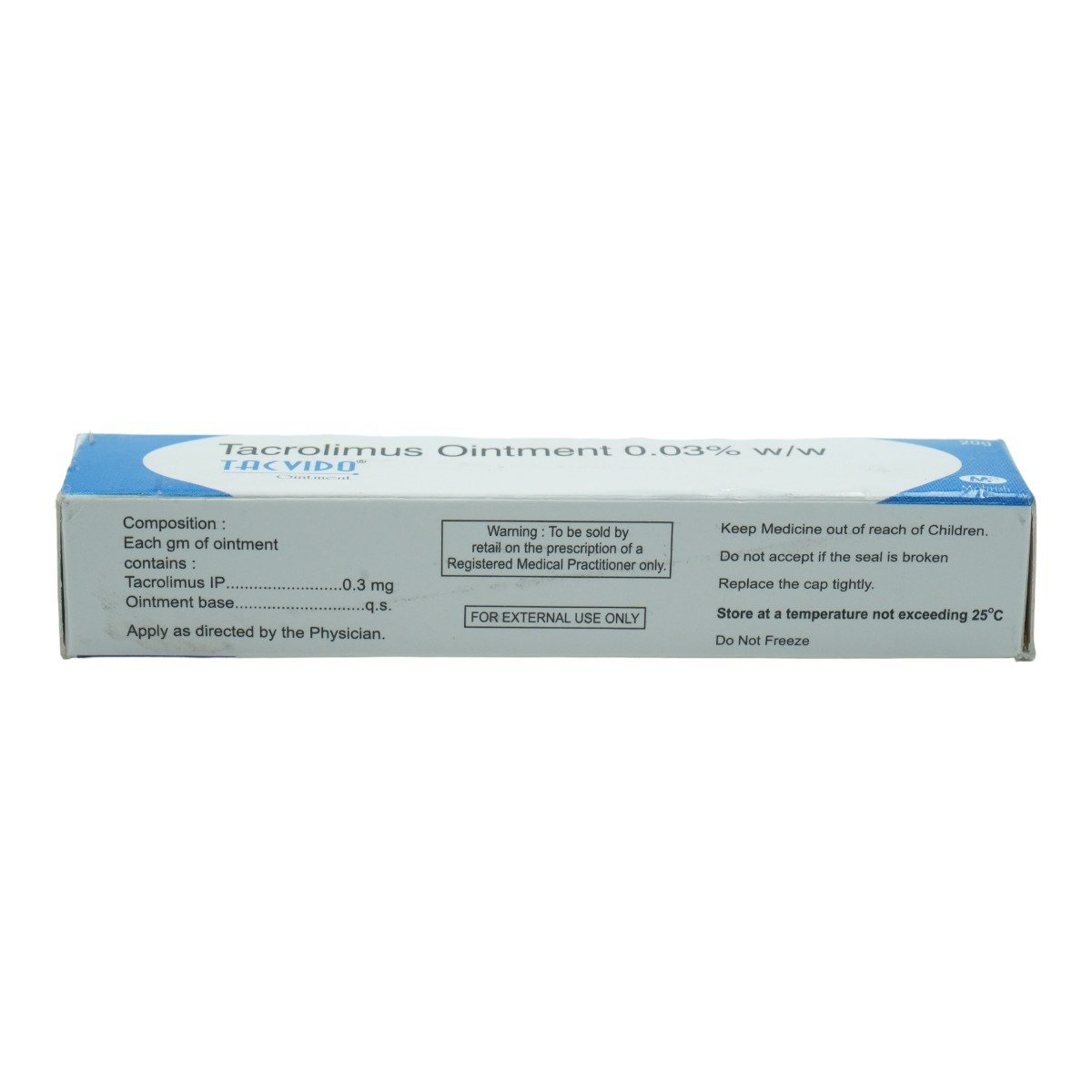 Tacvido Ointment 20 gm, Pack of 1 Ointment Tacvido Ointment 20 gm, Pack of 1 Ointment