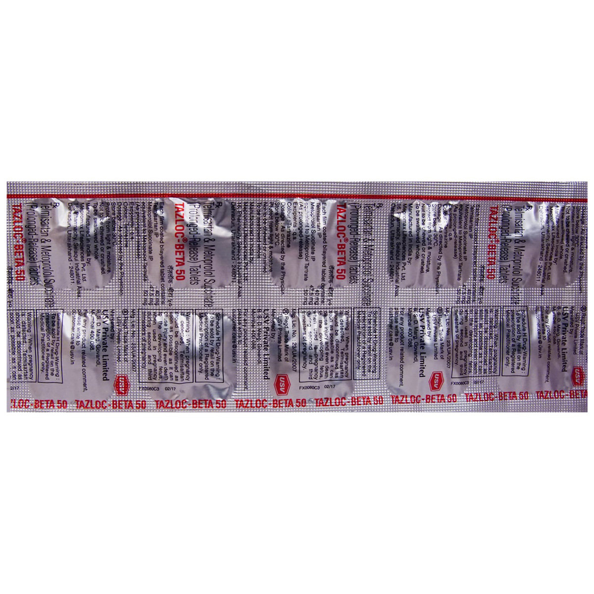 Tazloc-Beta 50 Tablet 10's, Pack of 10 TABLETS Tazloc-Beta 50 Tablet 10's, Pack of 10 TABLETS