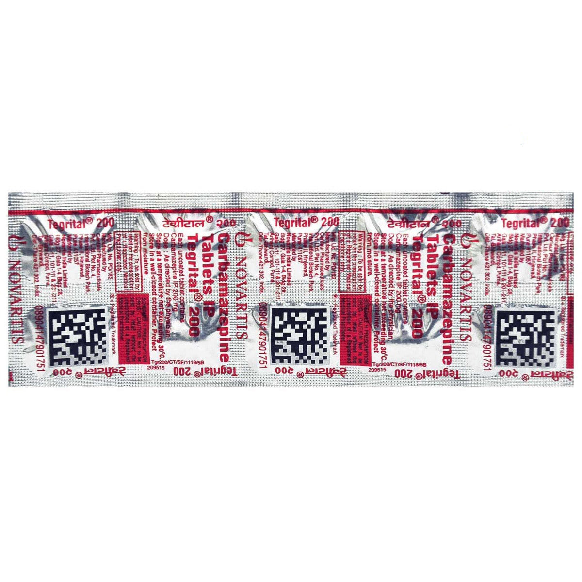 Tegrital 200 Tablet 10's, Pack of 10 TABLETS Tegrital 200 Tablet 10's, Pack of 10 TABLETS