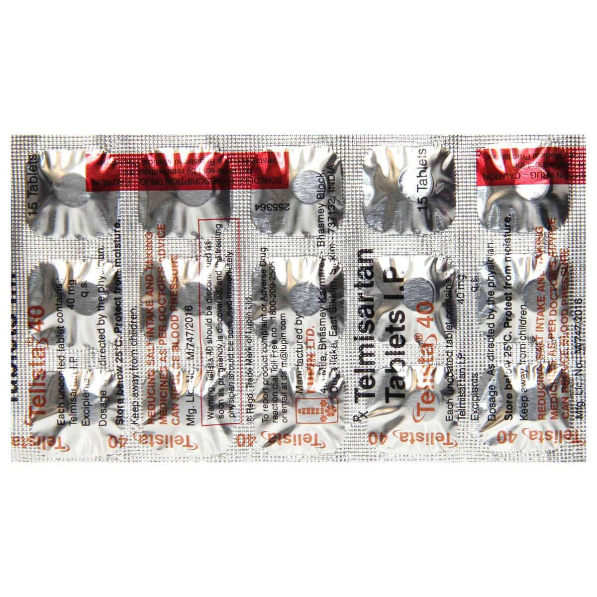 Telista 40 Tablet 15's, Pack of 15 TABLETS Telista 40 Tablet 15's, Pack of 15 TABLETS