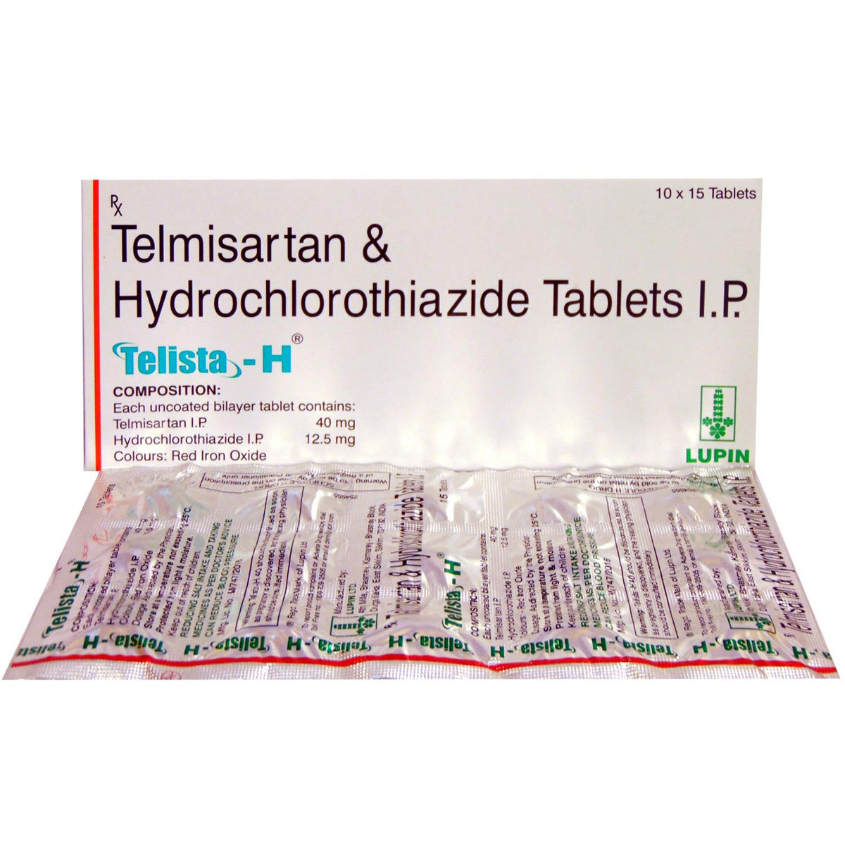 Telista H 40 mg Tablet 15's, Pack of 15 Telista H 40 mg Tablet 15's, Pack of 15