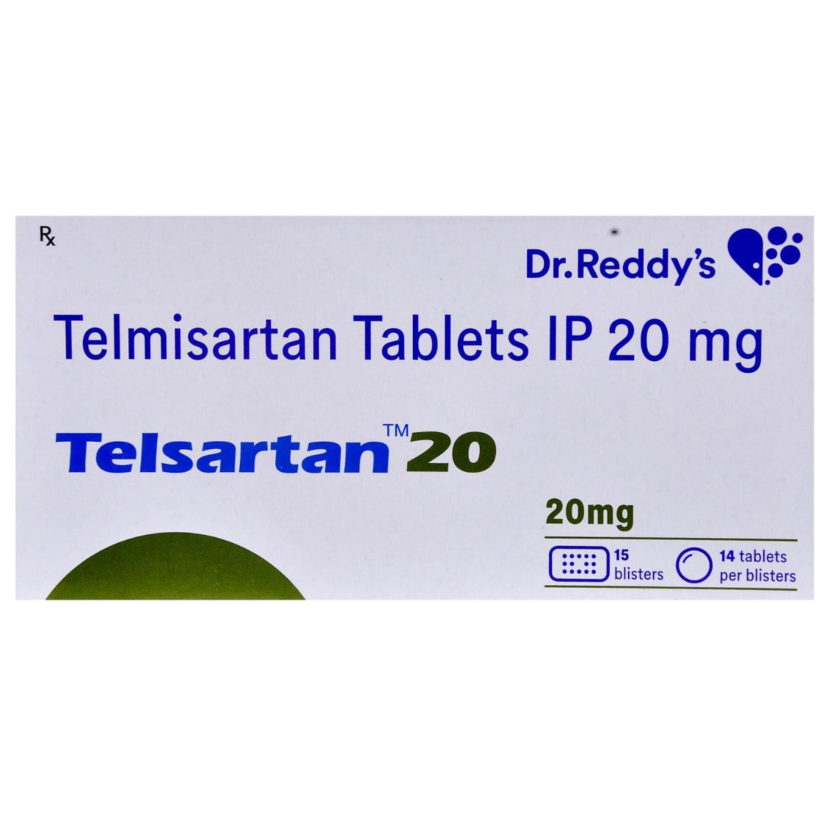 Telsartan 20 Tablet 14's, Pack of 14 TABLETS Telsartan 20 Tablet 14's, Pack of 14 TABLETS
