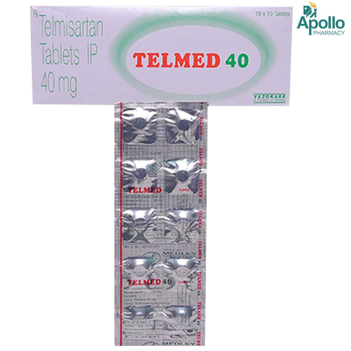 Telmed 40 Tablet 10's, Pack of 10 TABLETS Telmed 40 Tablet 10's, Pack of 10 TABLETS