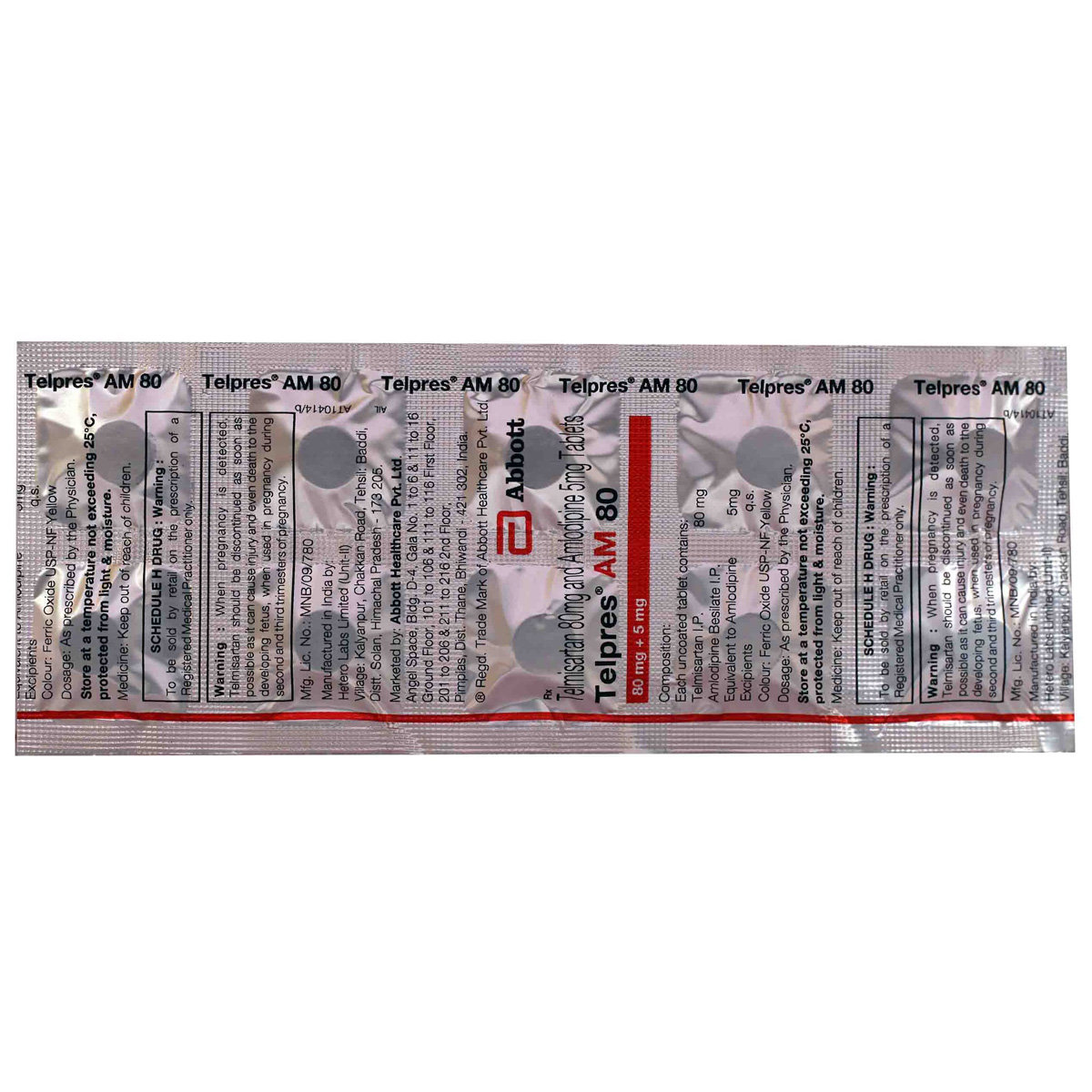 Telpres AM 80 Tablet 10's, Pack of 10 Telpres AM 80 Tablet 10's, Pack of 10