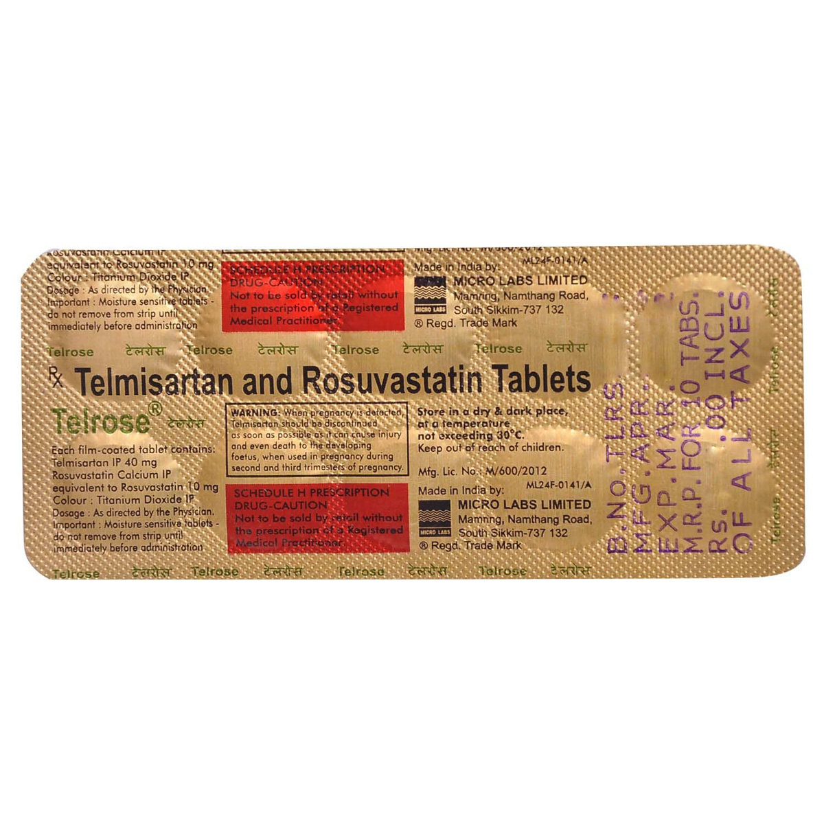 Telrose Tablet 10's, Pack of 10 Telrose Tablet 10's, Pack of 10