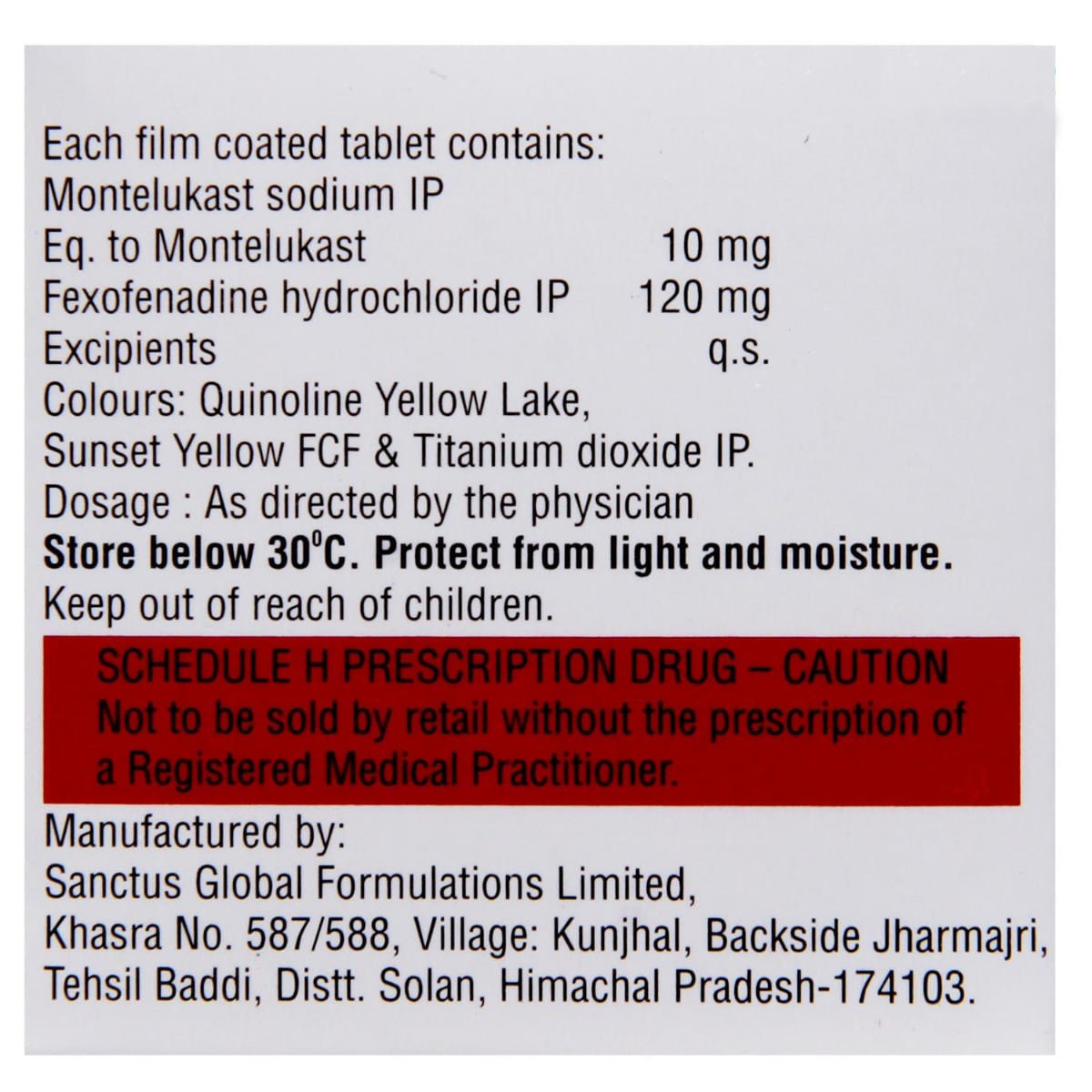 Telekast F Tablet 10's, Pack of 10 TABLETS Telekast F Tablet 10's, Pack of 10 TABLETS