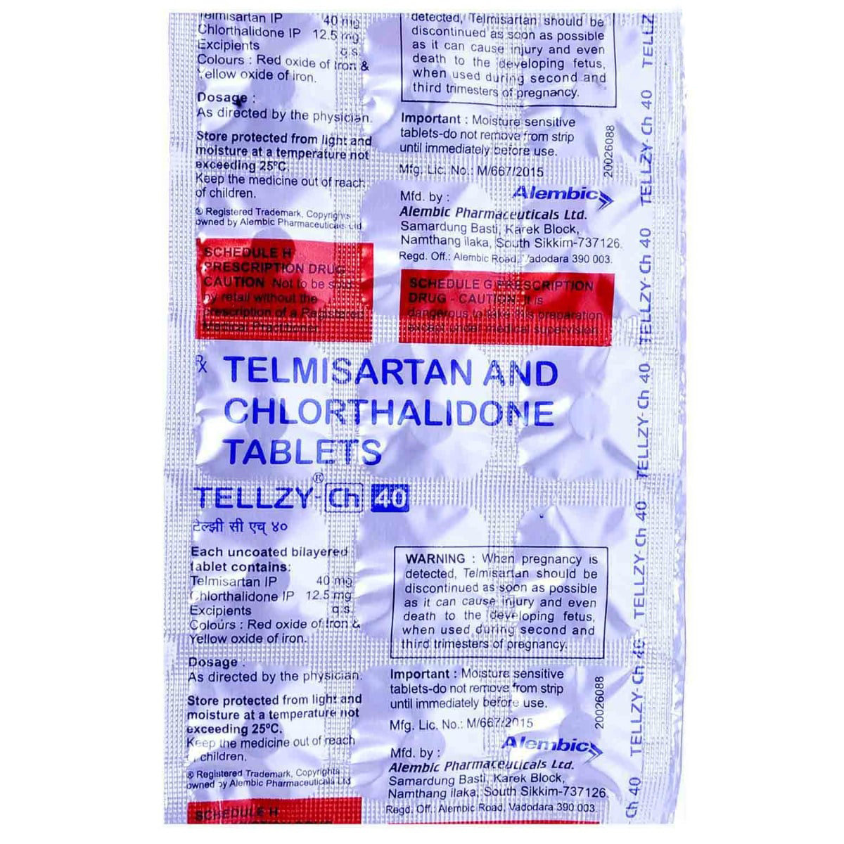 Tellzy-CH 40 Tablet 15's, Pack of 15 Tellzy-CH 40 Tablet 15's, Pack of 15