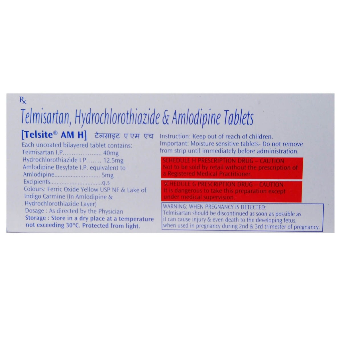 Telsite AM H 40 mg Tablet 10's, Pack of 10 Telsite AM H 40 mg Tablet 10's, Pack of 10