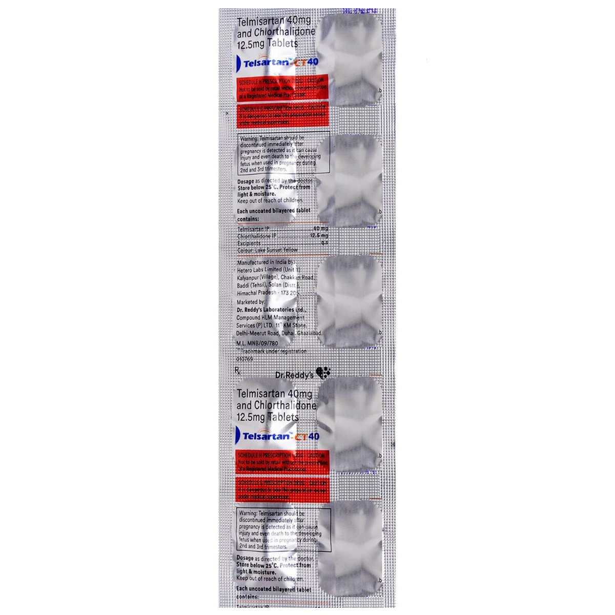 Telsartan-CT 40 Tablet 10's, Pack of 10 Telsartan-CT 40 Tablet 10's, Pack of 10