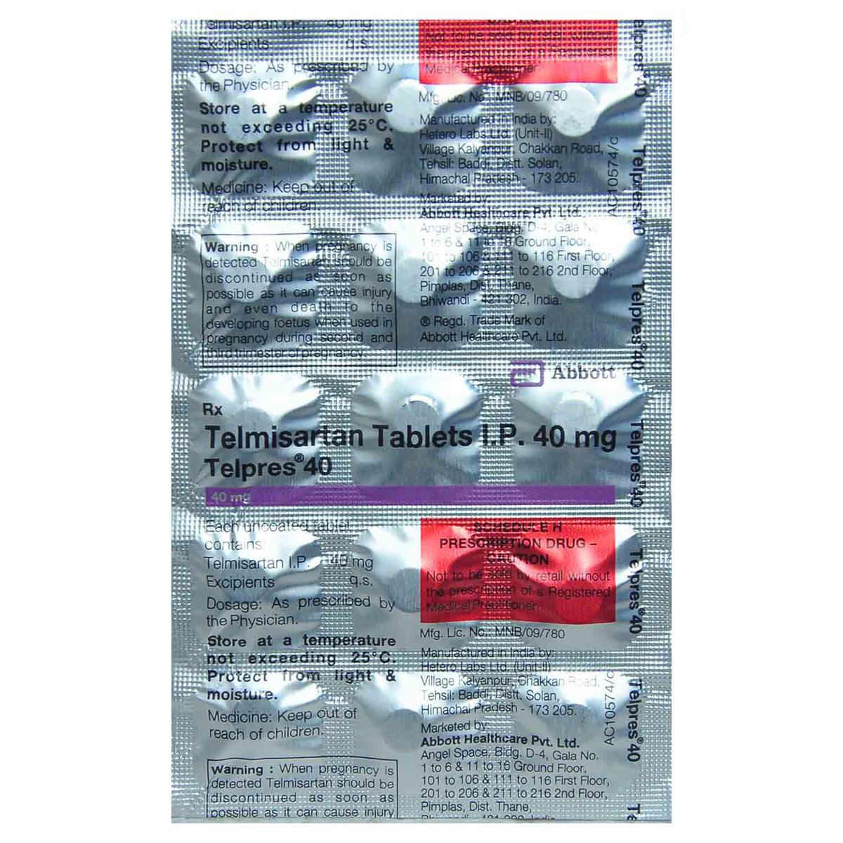 Telpres 40 Tablet 15's, Pack of 15 TABLETS Telpres 40 Tablet 15's, Pack of 15 TABLETS