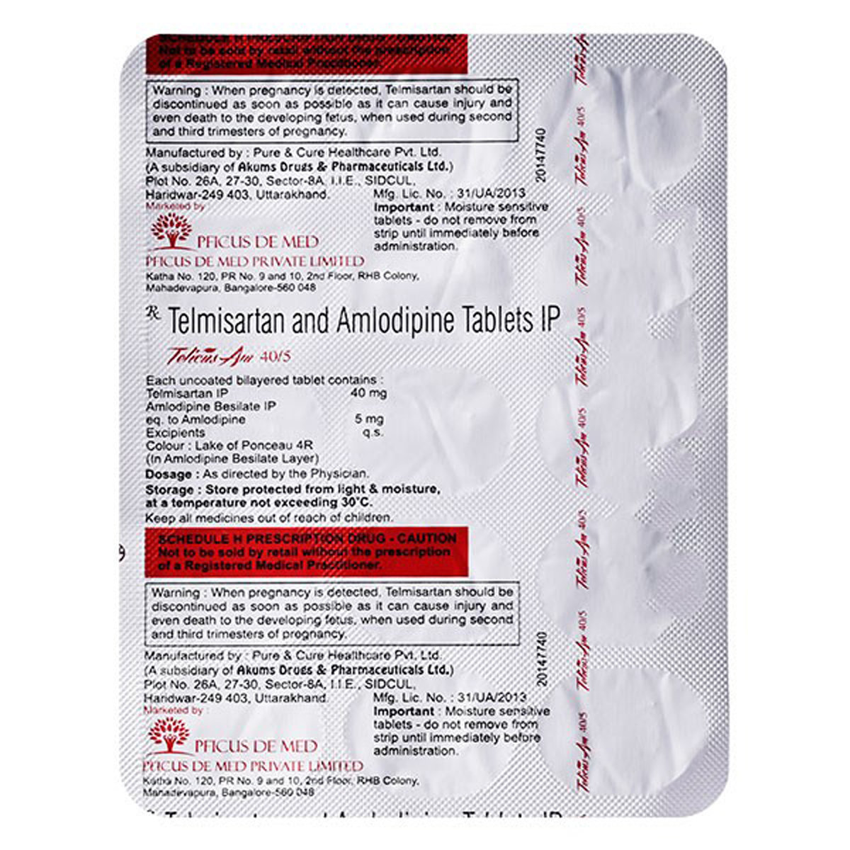 Telicus AM Tablet 15's, Pack of 15 Telicus AM Tablet 15's, Pack of 15